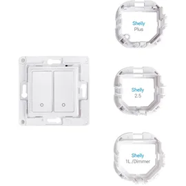 Shelly Wall Switch 2-fach weiß, Unterputz, Wandschalter (WS2-WHITE)