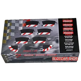 Carrera Innenrandstreifen für Kurve 2/30 Grad 6er Pack. Endstücke 2er Pack 20020591