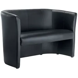 Deskin Clubsofa Echtleder, schwarz Elegant, bequem und einladend 4255704320893 DESKIN
