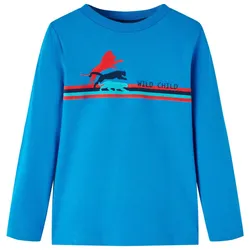 Kinder-Langarmshirt Kobaltblau 128