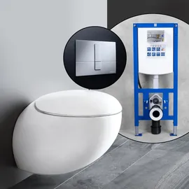 Laufen IL BAGNO ALESSI One Wand-WC mit WC-Sitz Weiß