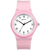 JewelryWe Uhren Junge Mädchen Silikon: Kinderuhr Einfache Analog Quarz Armbanduhr Kinder Jungendliche Rosa Gummi Armband Sportuhr Lernuhr Geschenk für Sohn Tochter Studenten