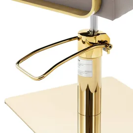 Physa Friseurstuhl mit Fußstütze 490 650 mm 200 kg Beige / Goldfarben - Friseurstühle physa