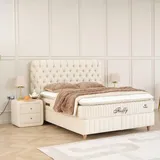 gowoll Boxspringbett 180 x 200 cm Beige