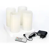 Duni Gmbh & Co. kg DUNI LED-Stumpenkerze, wiederaufladbar 220 x Ø 75 mm 12 Std. weiß