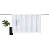 OTTO home Scheibengardine OTTO HOME "Idaho" Gr. 5, weiß, B:120cm H:60cm, Voile, Polyester, Gardinen, Fertiggardine, Mit Spitze, transparent