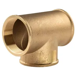 Messing Gewinde-Fitting T-Stück 2 1/2"IG - 2 1/2"IG - 2 1/2"IG