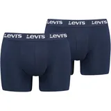 Levi's Repeat Logo Boxershorts blau/weiß S 2er Pack