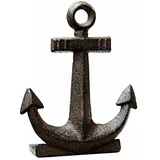 Loberon Türstopper 3er Set Anker, authentischer Antik-Look, Klassische Handarbeit, maritimes Flair, Türhalter, Dekoration, Eisen, Dunkelbraun