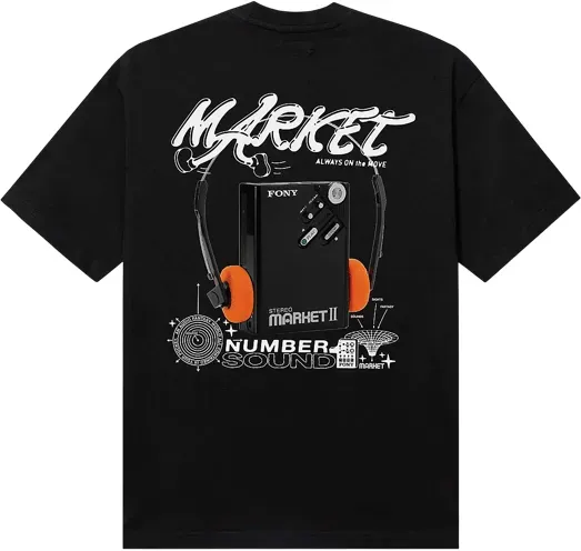 Market Audioman T-Shirt Schwarz
