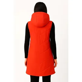 Lpo Steppweste "Mascho", Damen, Gr. 36/38 (M), rot (poppy rot), Web, 100% Polyester, regular fit hüftbedeckend, Westen Steppweste, Wendeweste