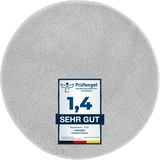 Andiamo Badematte Arezzo, Höhe 16 mm, rutschhemmend beschichtet, fußbodenheizungsgeeignet, schnell trocknend, Polyester, rund, Uni Farben, auch in rund und als 2er Set erhältlich grau rund | Ø 67 cm x 16 mm