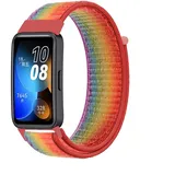 Strap-it Huawei Band 10 Armband Nylon für Huawei Band 10 - Regenbogen - Klettverschluss