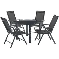 Juskys Milano Set 5-tlg. dunkelgrau