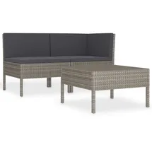 vidaXL Garten-Lounge-Set 3-tlg. grau 310188