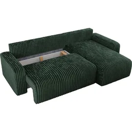MKS Meble Ecksofa Cord 2-Sitzer Grün