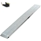 Baumarktplus TRUTZHOLM 1 x Auffahrrampe 200 x 28 cm 270 kg Alu gelocht starr grau Verladerampe Motorradrampe