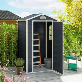 Outsunny Gerätehaus 1,34 x 1,04 m Grau