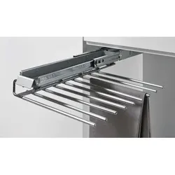 Schrank-Hosenhalter,ausziehbar,9162284,Anz.Hosenhalt.9,Stahl silber