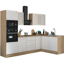 kochstation Winkelküche Florida L-Form 270 cm Weiß