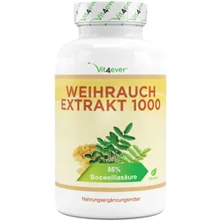 Weihrauch Extrakt 1000 - 1000 mg pro Tag - 85% Boswellia-Säure - 365 Kapseln
