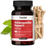 Casida® Ashwagandha Kapseln KSM-66 plus Magnesium, Zink und Vitamin B6 - Unterstützung von Energie & Nerven123 - vegan & laborgeprüft - 90 Kapseln