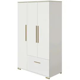 Paidi Kleiderschrank Enie 123,5 x 200,4 x 55,6 cm Eiche massiv weiß