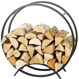 Feuer-Anker Brennholzregal Edelstahl verschiedene Größen Schwarz