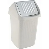 TEKO-Plastic Schwingdeckelabfallbehälter, 50 Liter, granit, - Grau