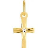 Kreuzanhänger AMOR "9218479", gold (gelbgoldfarben), Schmuckanhänger, Damen, Gelbgold 585, 0,26 g, Made in Germany