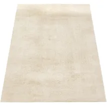 Paco Home Teppich, Wohnzimmer, Kurzflor Weich, rutschfest Modern Einfarbiges Muster Creme, Grösse:300x400 cm,