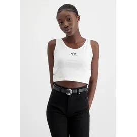 Alpha Industries Basic Crop SL Damen Tank Top, weiss, Größe S