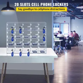 Vevor Handy-Aufbewahrungsspind 20 Fächer 0 x 0 x 0 cm Transparent