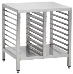 Gastro-Inox Untergestell, für Öfen, 1000 mm, mit Grundboden 310.111 , Unter Platz für 16x EN (600x400mm)