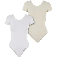 URBAN CLASSICS Ladies Organic Stretch Jersey 2-Pack, - weiß,