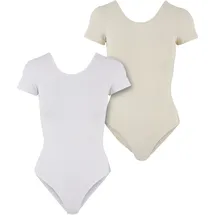 URBAN CLASSICS Ladies Organic Stretch Jersey 2-Pack, - weiß,