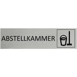 CombiCraft Aluminium Türschild Abstellkammer 165x45mm mit 3M-Tape