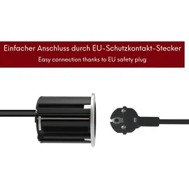 Kalb Material Für Möbel Einbausteckdose 230V Schwarz 2 St.