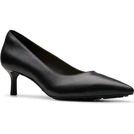 CLARKS Schuhe Adela Court mit Komfort-Fußbett und vielseitig-elegantem Look 1216 Black Leather 37.5 - Schwarz - 37,5