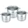 COFI 1453 Edelstahl Kochtopf-Set 6-tlg. 26 cm + 28 cm + 30 cm