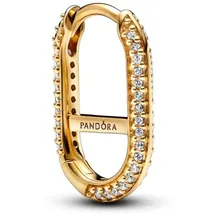 Pandora 269682C01 Single Creole Link-Ohrring Goldfarben Pavé Weiß