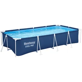 BESTWAY Steel Pro Frame Pool Set 400 x 211 x 81 cm inkl. Filterpumpe