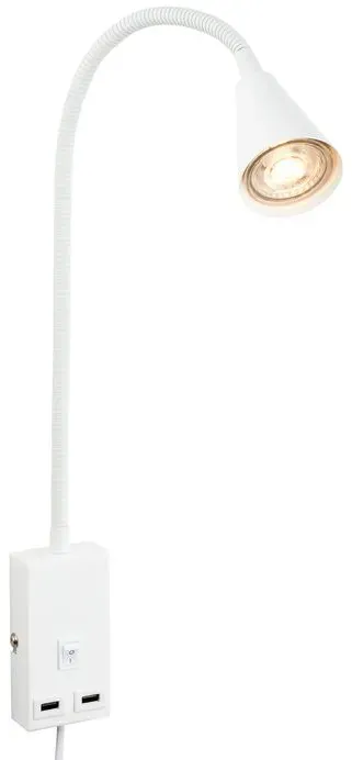 Briloner LED-Bettleuchte Justra Alu, Eisen, Stahl & Metall Weiß
