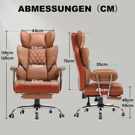 GTPLAYER Gaming Stuhl Kunstleder Braun