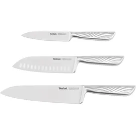 Tefal Precision Messerset 3-tlg. Kochmesser 15 cm/Universalmesser 12 cm/Schälmesser 9 cm grau