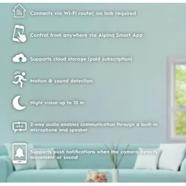 Alpina Smart Home WiFi Kamera Weiß