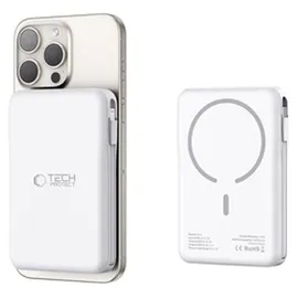 TECH-PROTECT PB31 10000 mAh, 15 W, 37 Wh), Powerbank Weiss