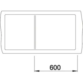 Blanco Zenar XL 6 S rechts Flächenbündig vulkangrau Handbetätigung 988 x 498 mm