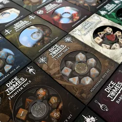 Verschiedene Klassenwürfel-Sets (7 Würfel, 1 Münze) - Barbarian