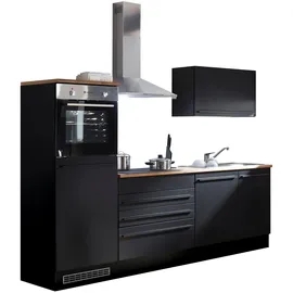 BASIC by Balculina Küchenzeile Jazz 260 cm schwarz